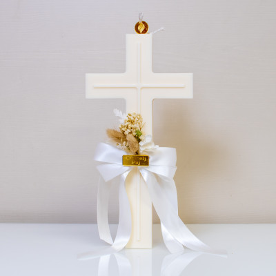 Svjetlo vjere – vjerska svijeća u obliku križa - 3 - Svijeća Svjetlo vjere izrađena je kao snažan simbol vjere, nade i duhovne