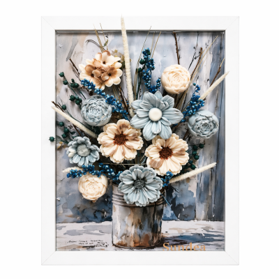 Dekorativni okvir s cvjetovima od voska – Nordic Bloom Frame