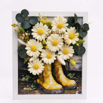 Spring Mood Frame – dekorativni okvir s cvjetovima od voska Sandéa - 1 - SANDEA Spring Mood Frame dekorativni je okvir koji don