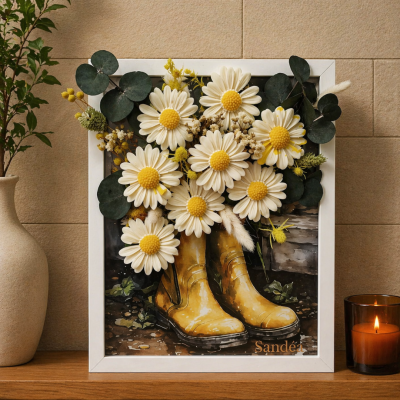 Spring Mood Frame – dekorativni okvir s cvjetovima od voska Sandéa - 2 - SANDEA Spring Mood Frame dekorativni je okvir koji don