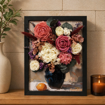 Bloom Art Frame – dekorativni okvir s cvjetovima od voska Sandéa - 2 - SANDEA Bloom Art Frame dekorativni je okvir koji spaja u