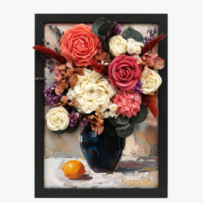 okvir s cvjetovima od voska